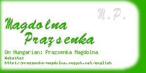 magdolna prazsenka business card